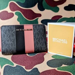 Michael Kors Black and Pink Wallet